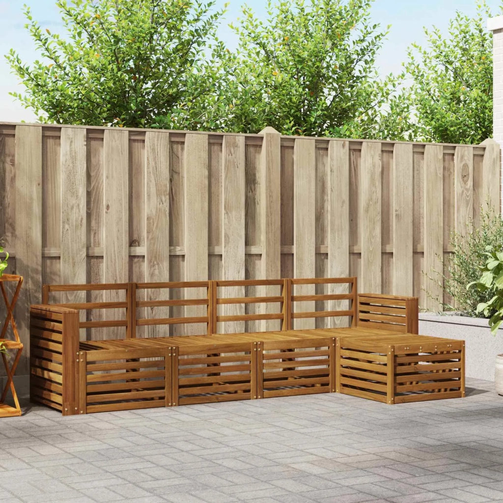 Set di divani da esterno 5 pcs Naturale