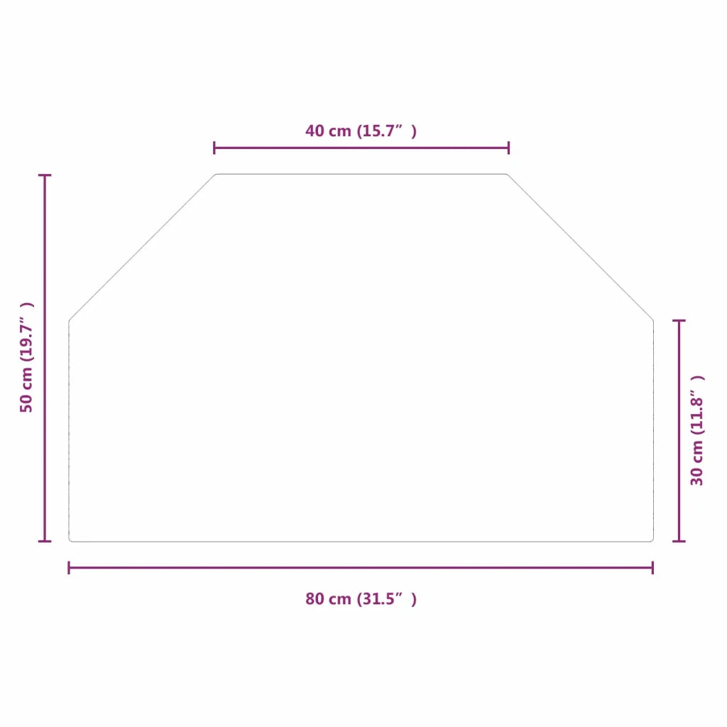Piastra in vetro per camino Trasparente 80 x 50 cm Vetro 353862