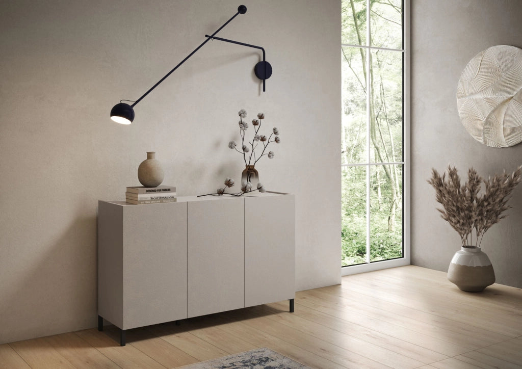 Madia 3 ante 130x40x84 cm Solaria cashmere