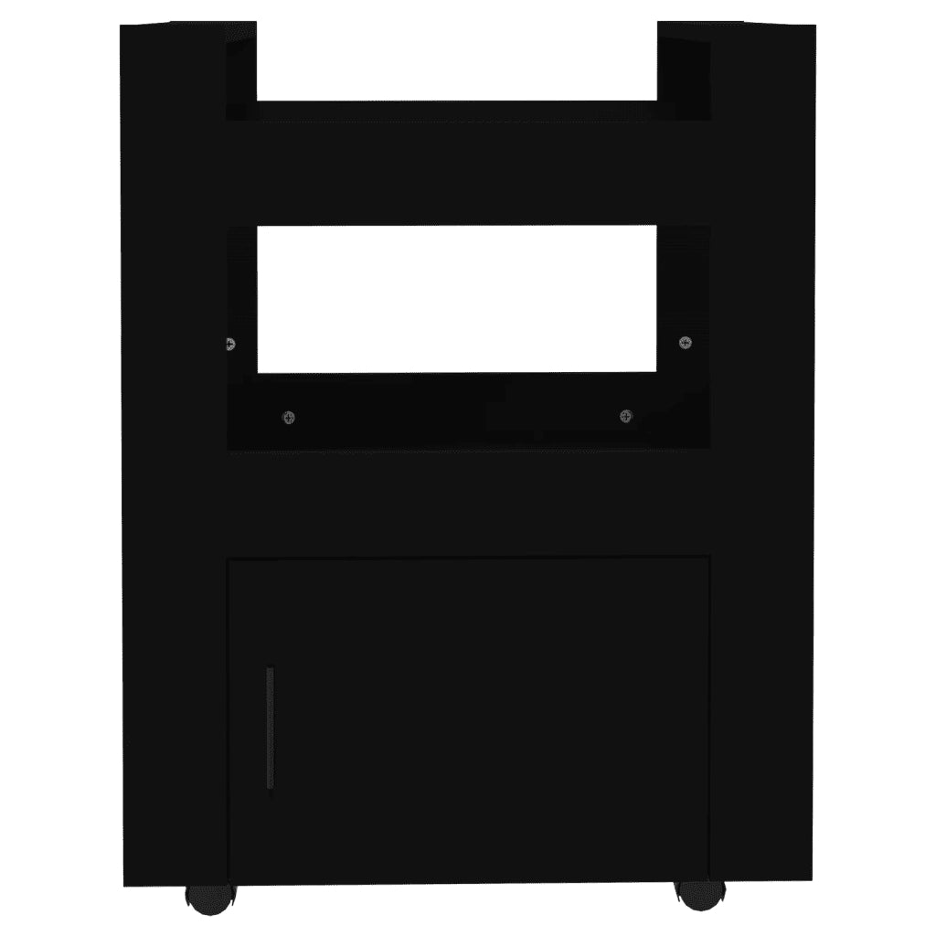 Carrello da Cucina Nero 60x45x80 cm in Legno Multistrato 816825