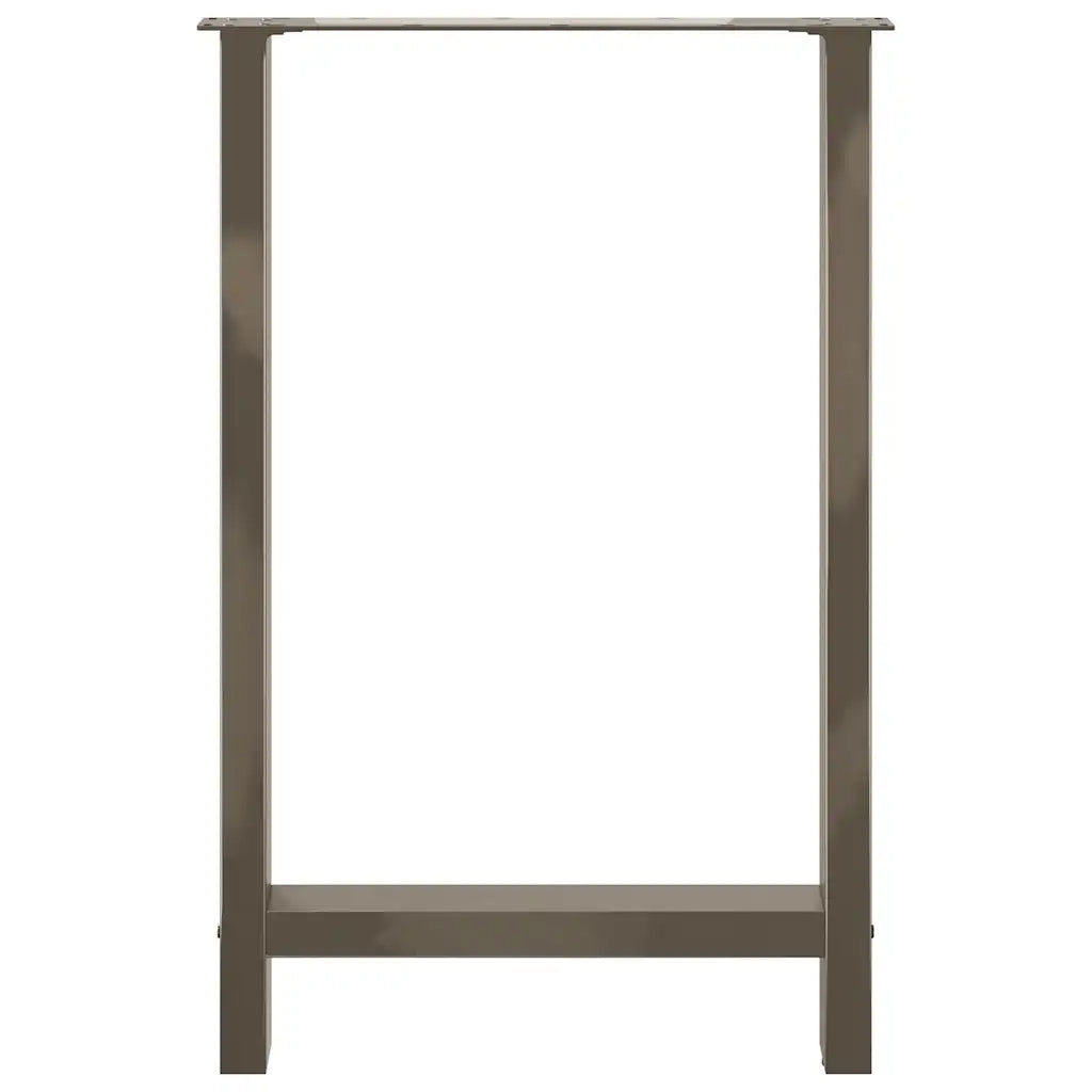 Gambe per tavolo da bar in acciaio naturale 2 pz 60x(90-91) cm in acciaio 4013335