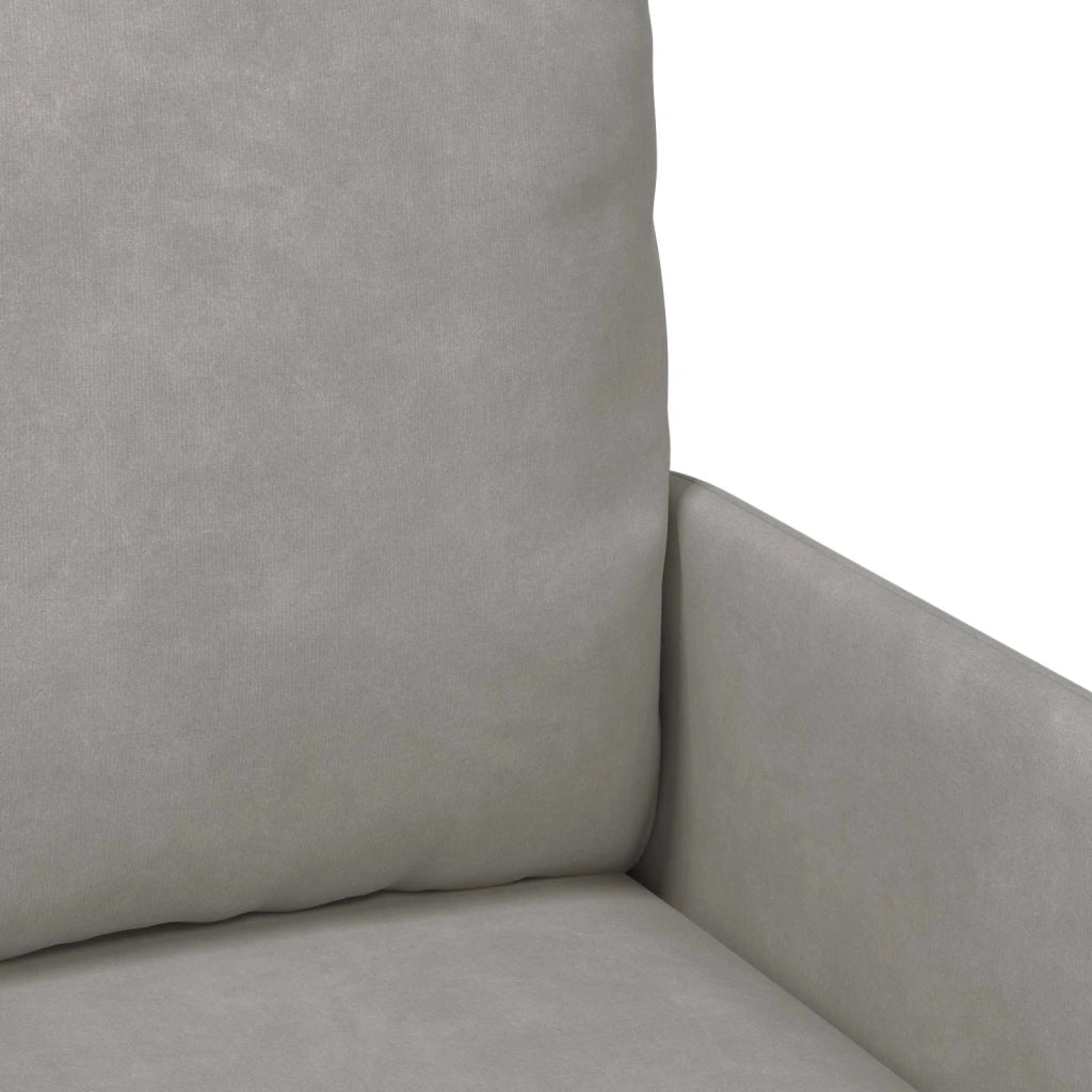 Set divani con cuscino 3 pcs Grigio chiaro 115 x 56 x 80 cm