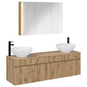 Set di Armadi da Bagno 4 pcs Rovere Artigianale 3406630