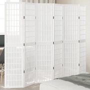 Divisorio Ambienti | Divider per stanze | Paravento 6Pannelli Bianco Legno Massello di Paulownia