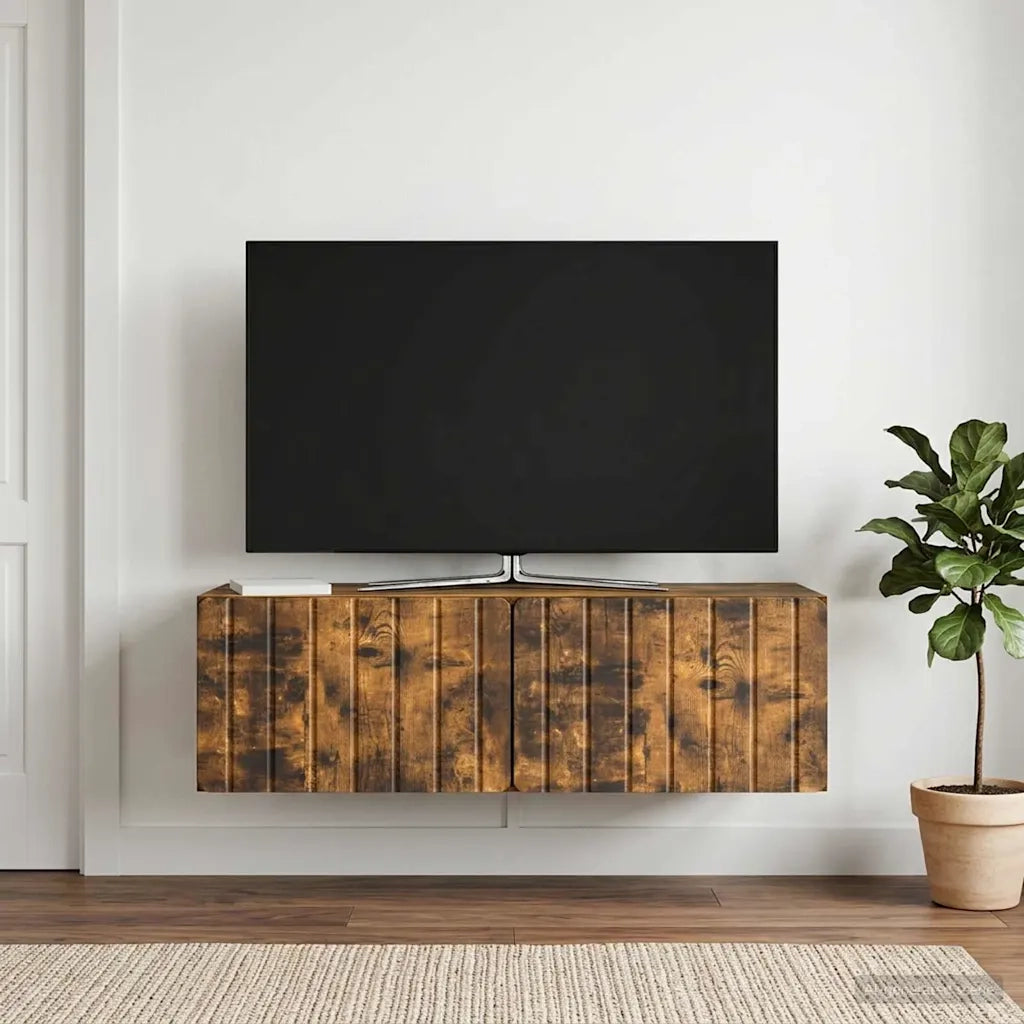 Mobile Porta TV da Muro Rovere Fumo 98 x 41 x 30 cm 898360