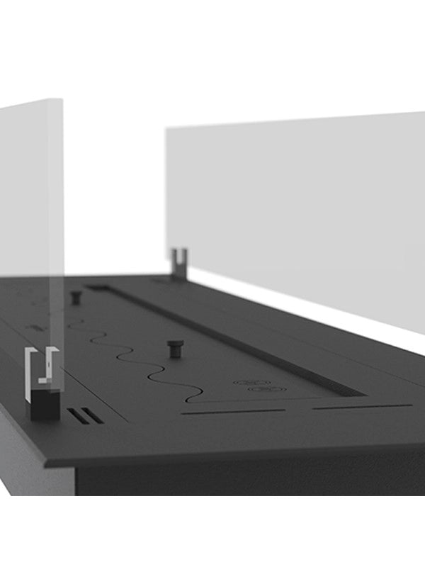 INSERT SLIM - Biocamino a bioetanolo da incasso nero con vetri - 1500