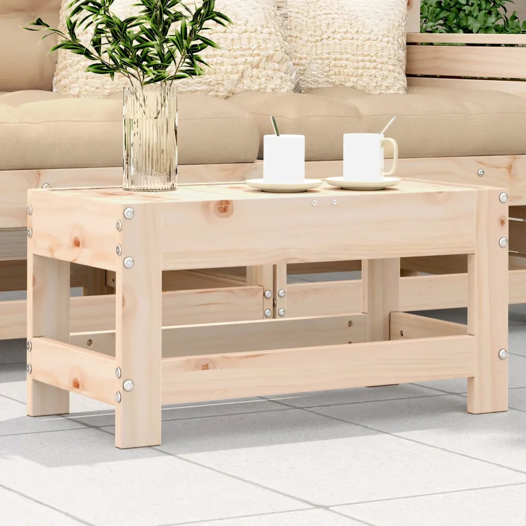 Sedia da giardino-Poggiapiedi da Giardino 62x30x32 cm in Legno Massello di Pino
