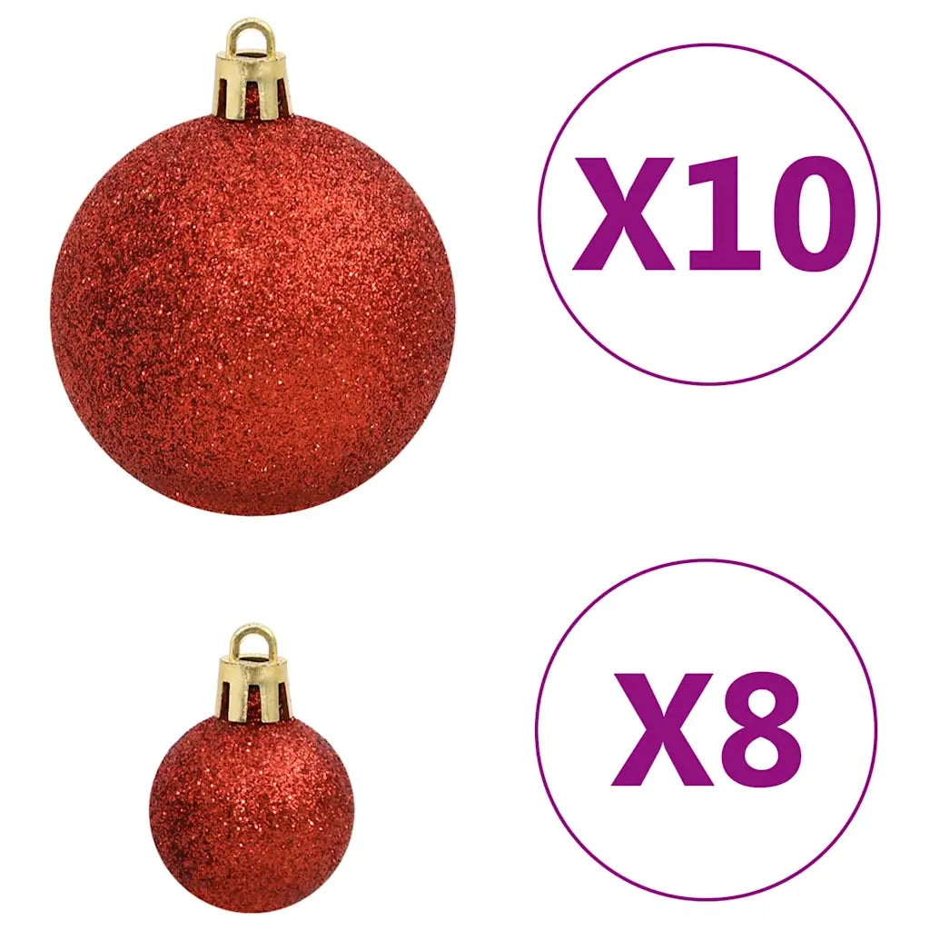 Set Palline di Natale 112 pz-Decorazioni natalizie Rosso / Verde / Oro in Polistirene