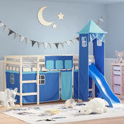 Tende per Letto a Soppalco con Torre Blu in Poliestere 835923