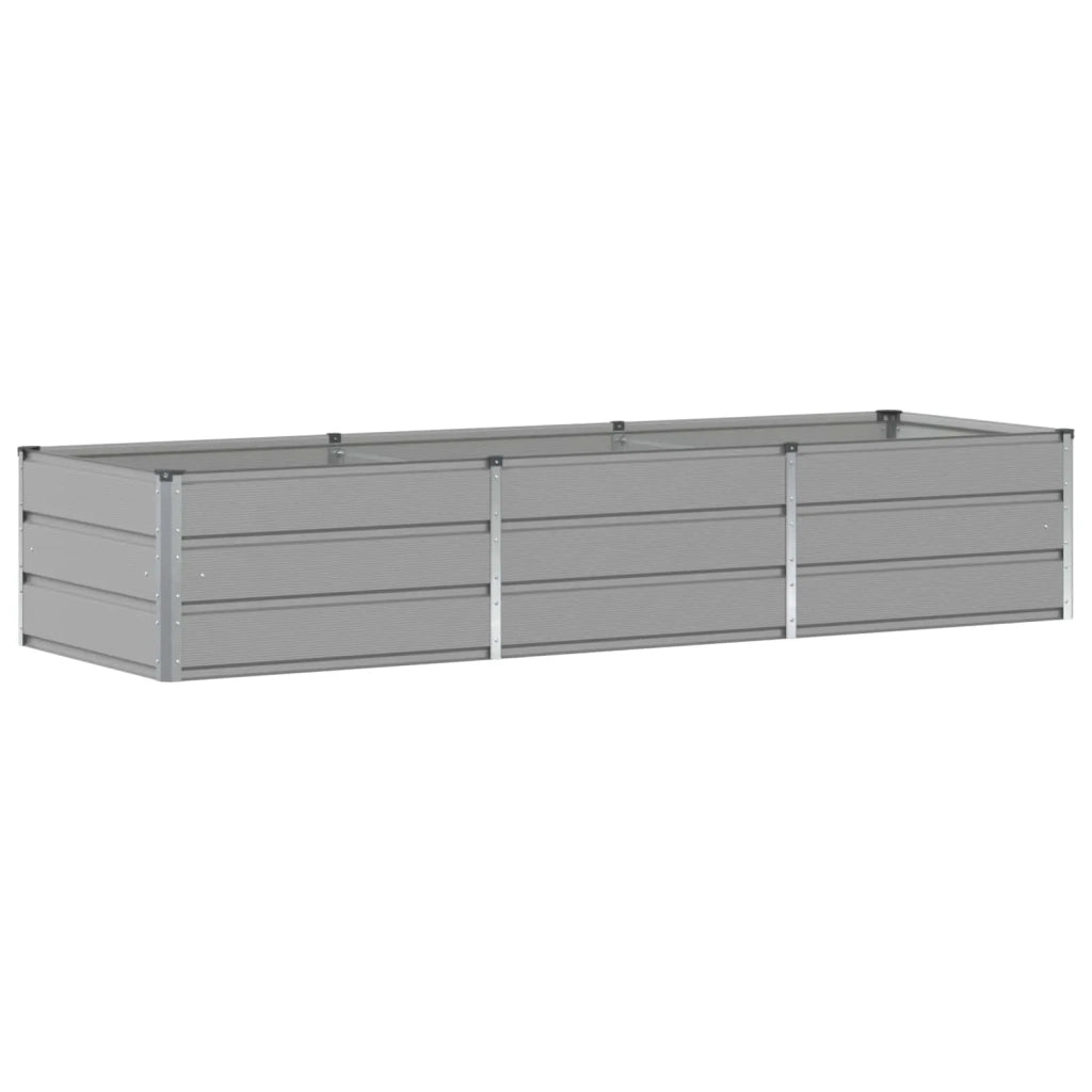 Fioriera | Cassetta per fiori | Vaso Grigio chiaro 240 x 80 x 45 cm Acciaio
