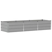 Fioriera | Cassetta per fiori | Vaso Grigio chiaro 240 x 80 x 45 cm Acciaio