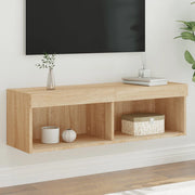 Mobile Porta TV con Luci LED Rovere Sonoma 100x30x30 cmcod mxl 86150