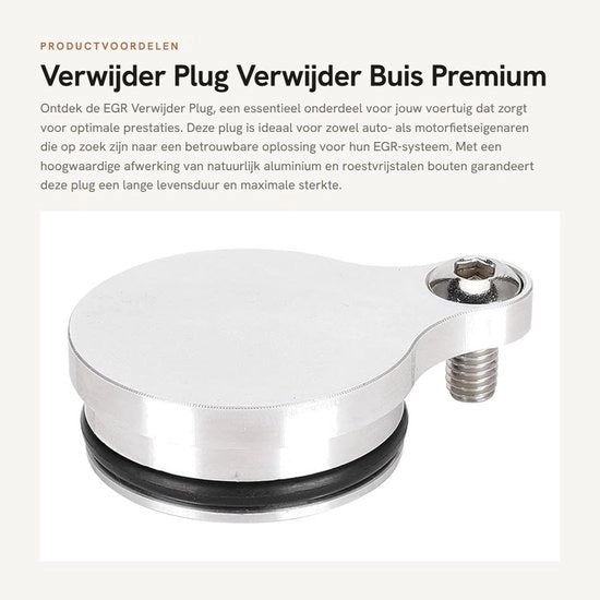 Pluggo per EGR in Alluminio - Bocco di Acciaio Inossidabile - Gomma O-Ring - Anticorrosivo - Adatto per Iniettori di Accensione LS - Sonda di Scarico