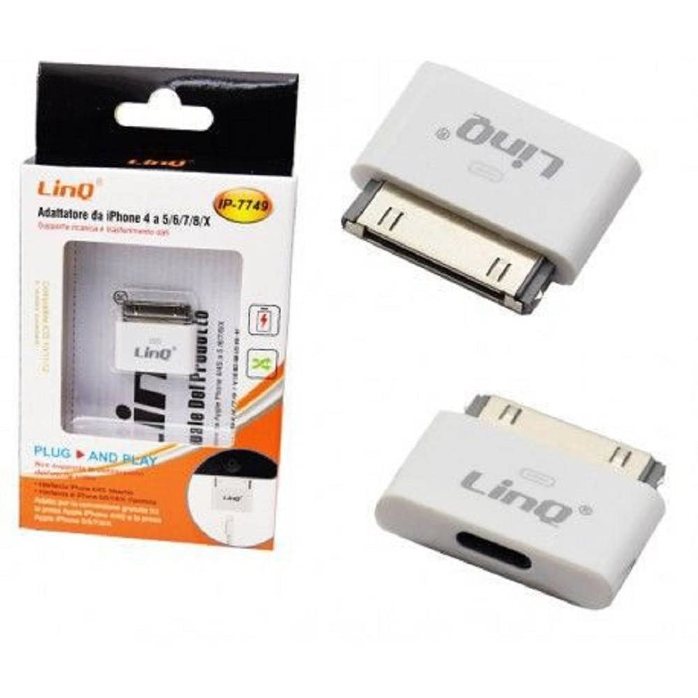 Trade Shop - Adattatore Di Ricarica Sincronizzazione Iphone Apple Da 30 Pin A Lightning Ip-7749 -