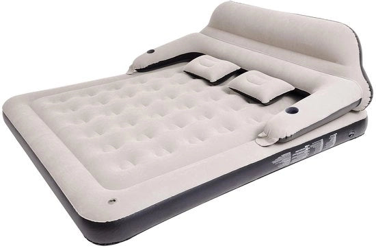 Letto gonfiabile con testiera - Tre strati - Inflazione rapida - Adatto per campeggio - Materasso gonfiabile