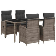Set da pranzo per esterni 5 pcs Grigio chiaro e grigio scuro 3422322