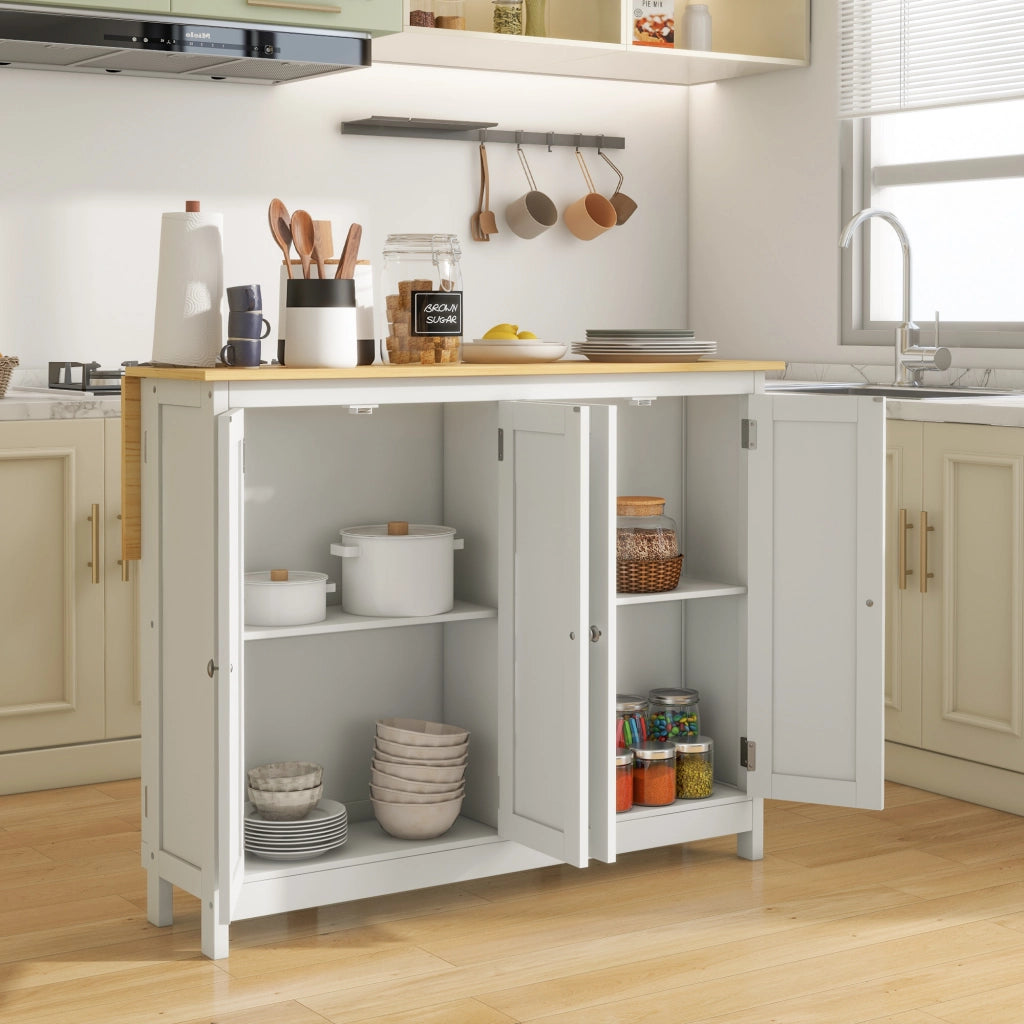 Tavolo da cucina allungabile con 2 sgabelli ¨C Zephmum ¨C Bianco 120x80x90 cm