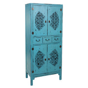 Armadio in legno blu 70x40x170h