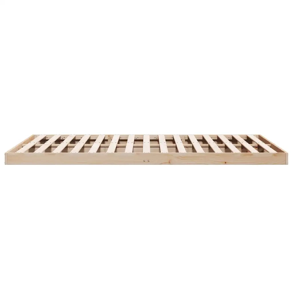 Struttura letto a terra Naturale 180 x 220 cm Pino massello 869756