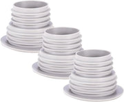 Afdichting per silicone per tubi 3 pezzi - Connettore per tubi per lavatrice - Sostituzione rapida e resistente ai gas - Afdichting per tubi per cucina e bagno - Materiale: silicone - Colore: grigio - Modello compatibile con tubi di diametro 32-120 mm
