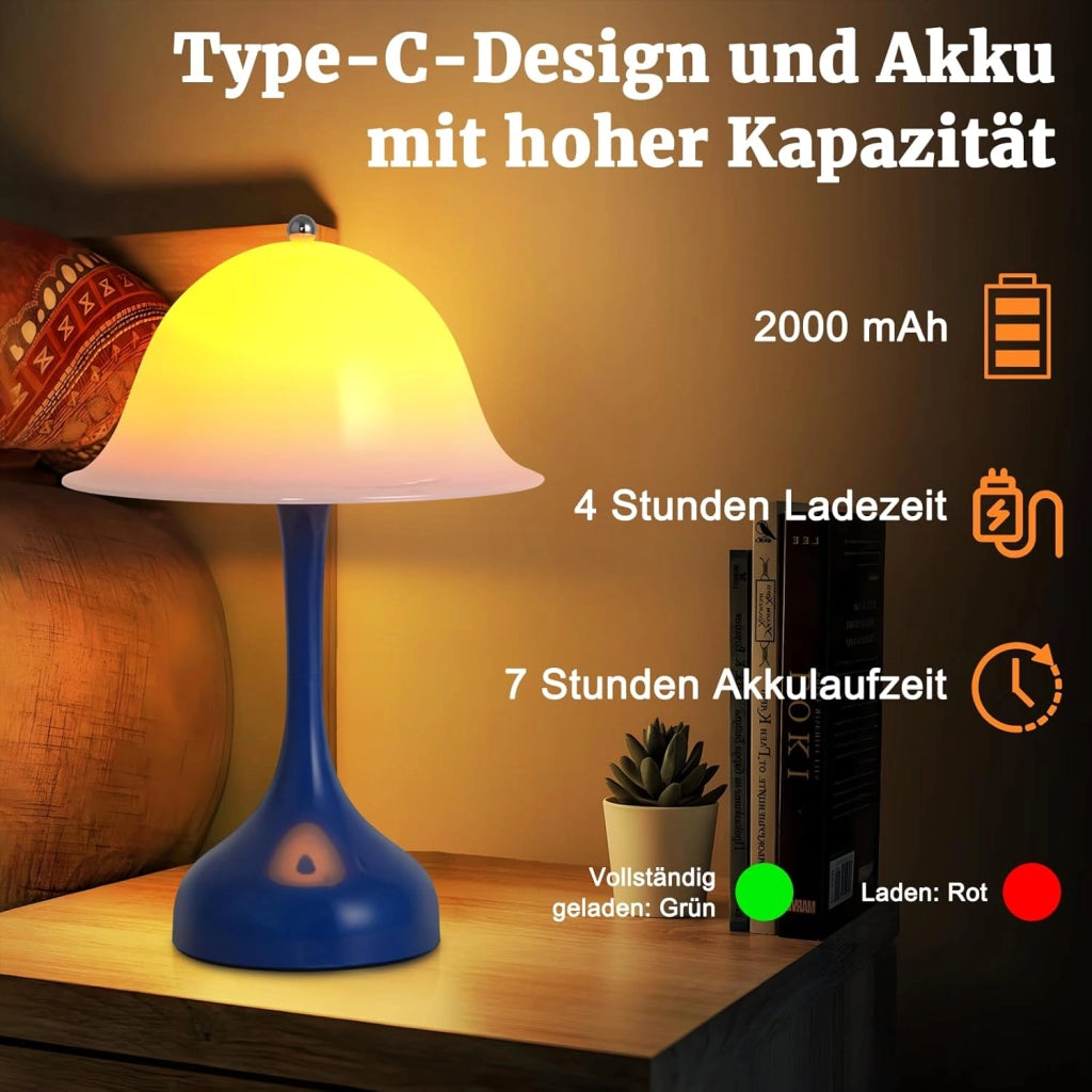 ZMH Lampada da tavolo LED wireless USB ricaricabile per camera letto