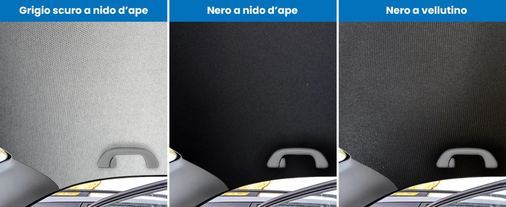 Kit Riparazione Tessuto Cielo Auto - Vellutino Nero Con 2 Colle Spray - Misura 1,50 x 5 m - Adatto anche per Pannelli Portiere e Pantoni