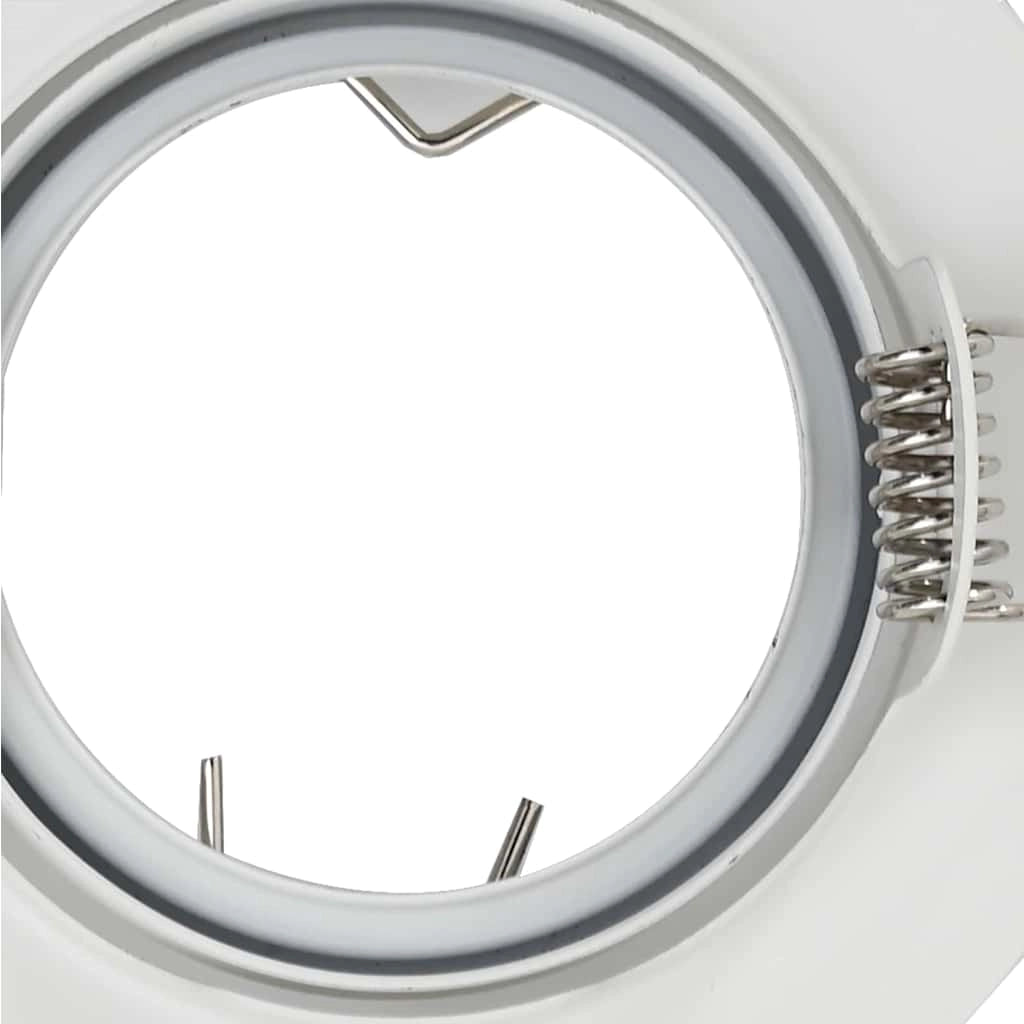 Set di 24 faretti da incasso moderni 9 x 9 x 2,5 cm con regolazione orientabile metallo bianco 02_0058273