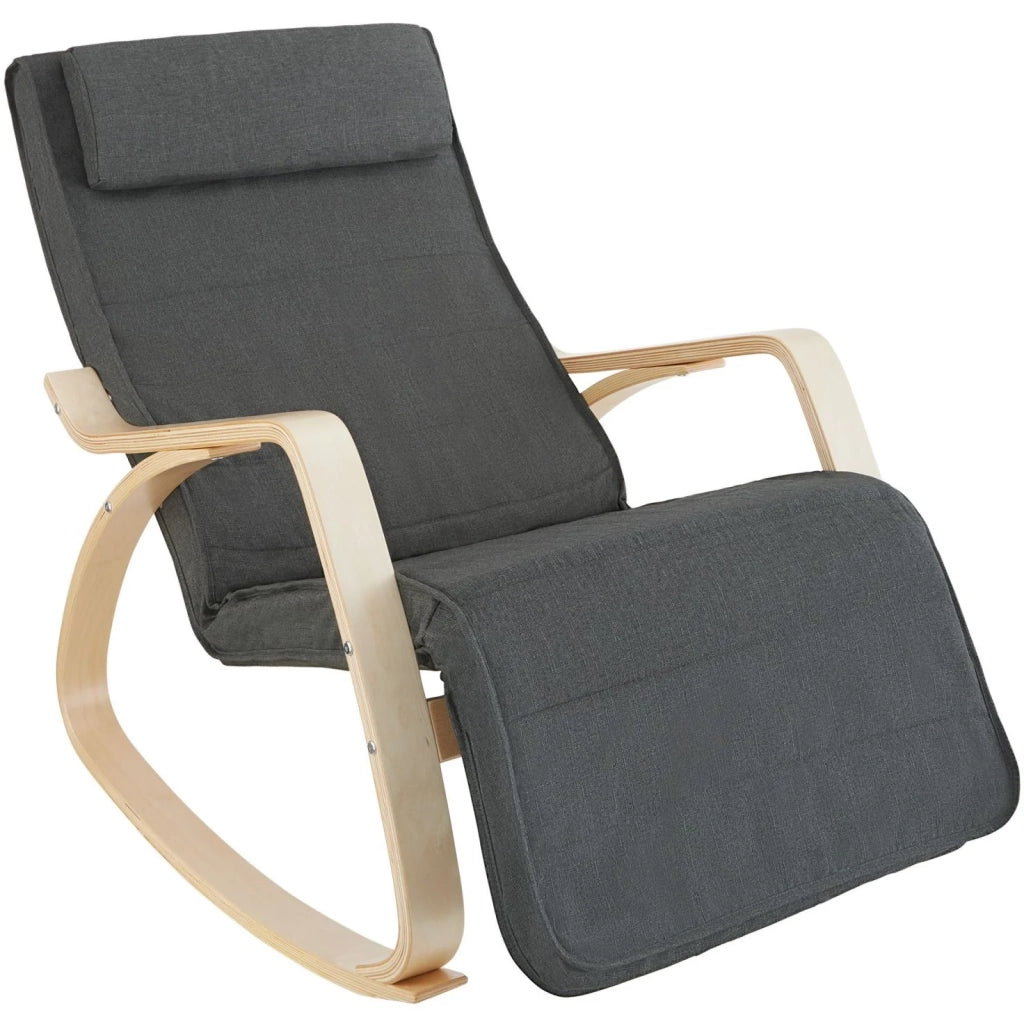 Comoda poltrona a dondolo con elegante design ergonomico grigio 08_0000247
