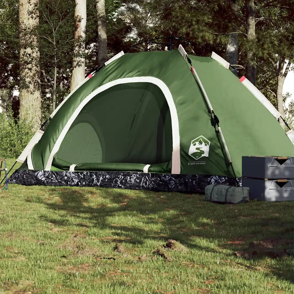 Tenda da Campeggio | Tenda Familiare 5 Persone Verde a Rilascio Rapido