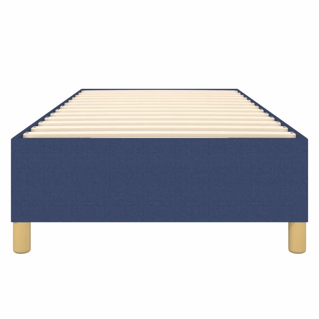 Struttura Letto a Rete a Molle-Giroletto Blu 80x200 cm in Tessuto 912783