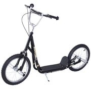 Scooter per bambini 5+ anni con ruote 16' pneumatici ¨C zephmum ¨C 143x58x92-100 cm nero