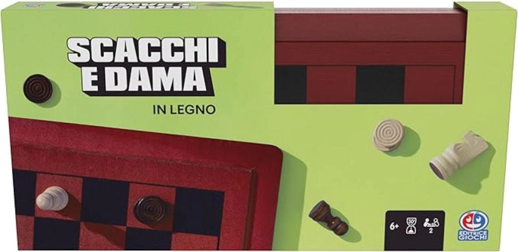 Editrice Giochi, Giochi da Tavolo Classici, Scacchi e Dama Deluxe, Scacchiera Pieghevole in Legno, Scacchiera profession