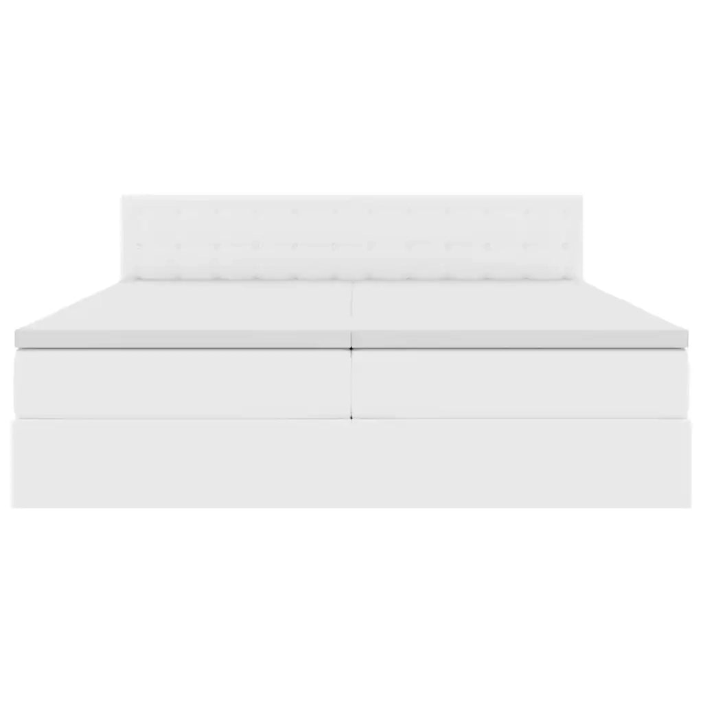 Letto con Contenitore Bianco Puro 180 x 200 cm Pelle Sintetica 3370906