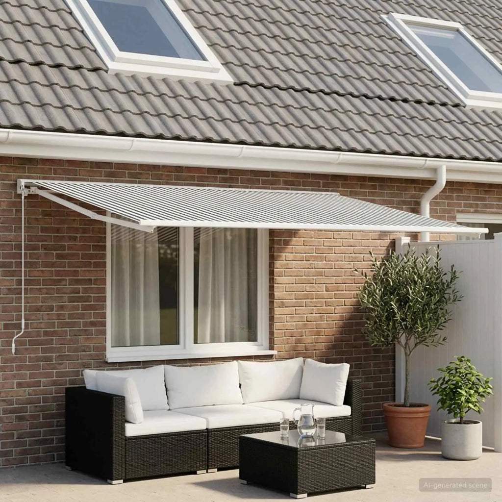 Telo di ricambio per tenda da sole Antracite e Bianco 3444276