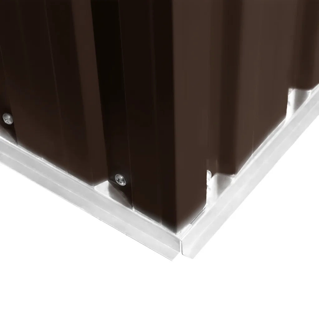 Casetta da Giardino 257x298x178 cm in Metallo Marrone 143343