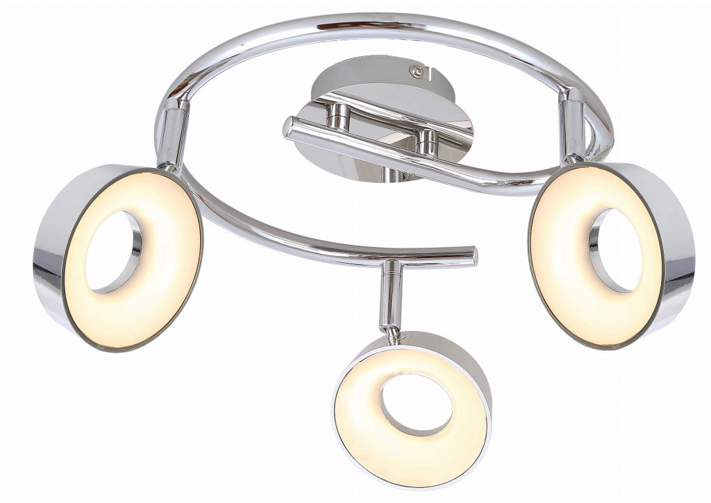 Plafoniera LED Candellux Isla cromata 40 cm 3000K 600lm