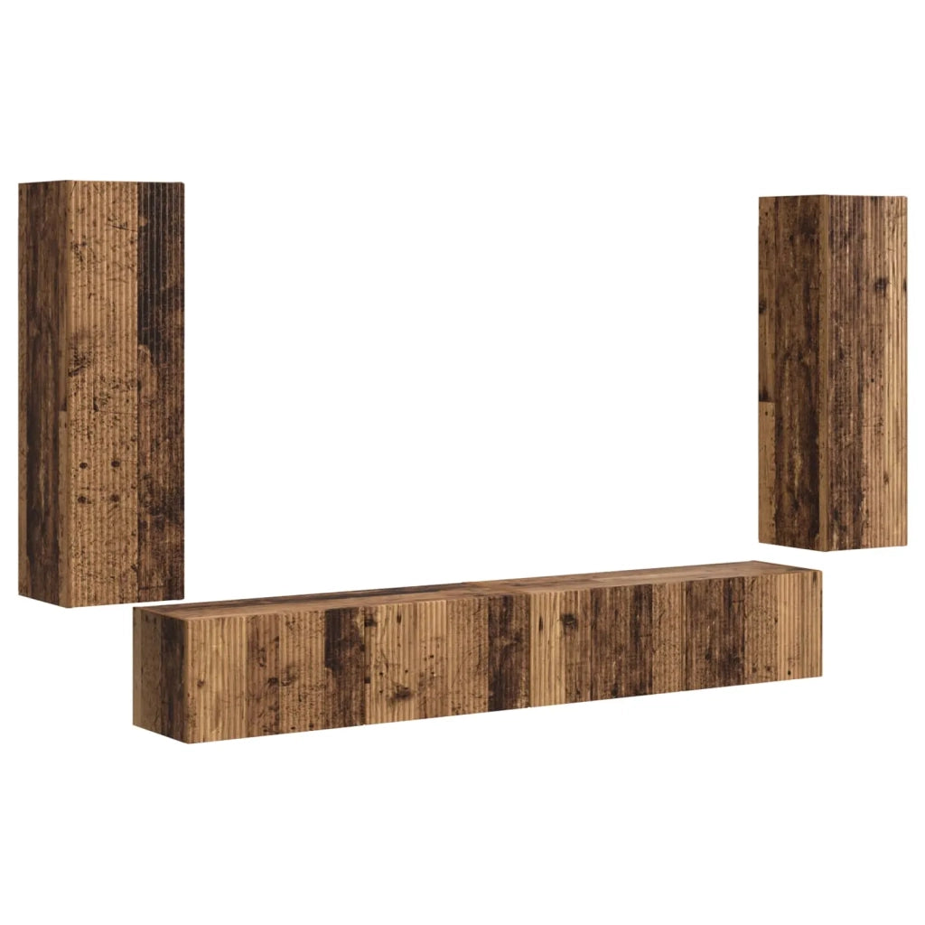 Set di Mobiletto da TV a Parete 4 pcs 29,5 x 31 x 100 cm 3408932