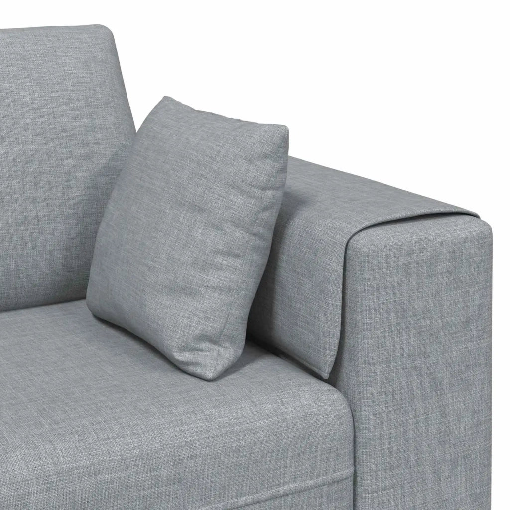 Divano con cuscino 3 pcs Grigio chiaro Tessuto 3335162