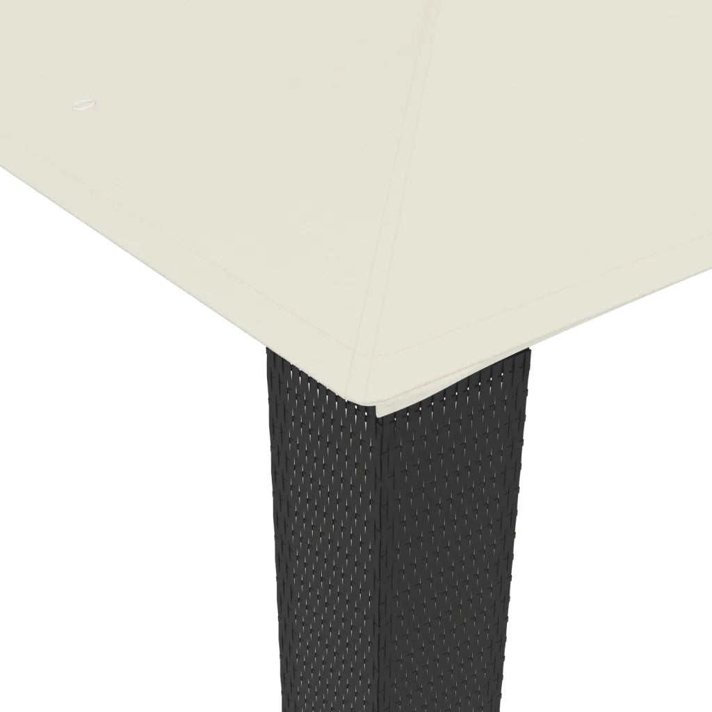 Gazebo con Tetto Doppio Crema 2,94x2,94 m in Acciaio