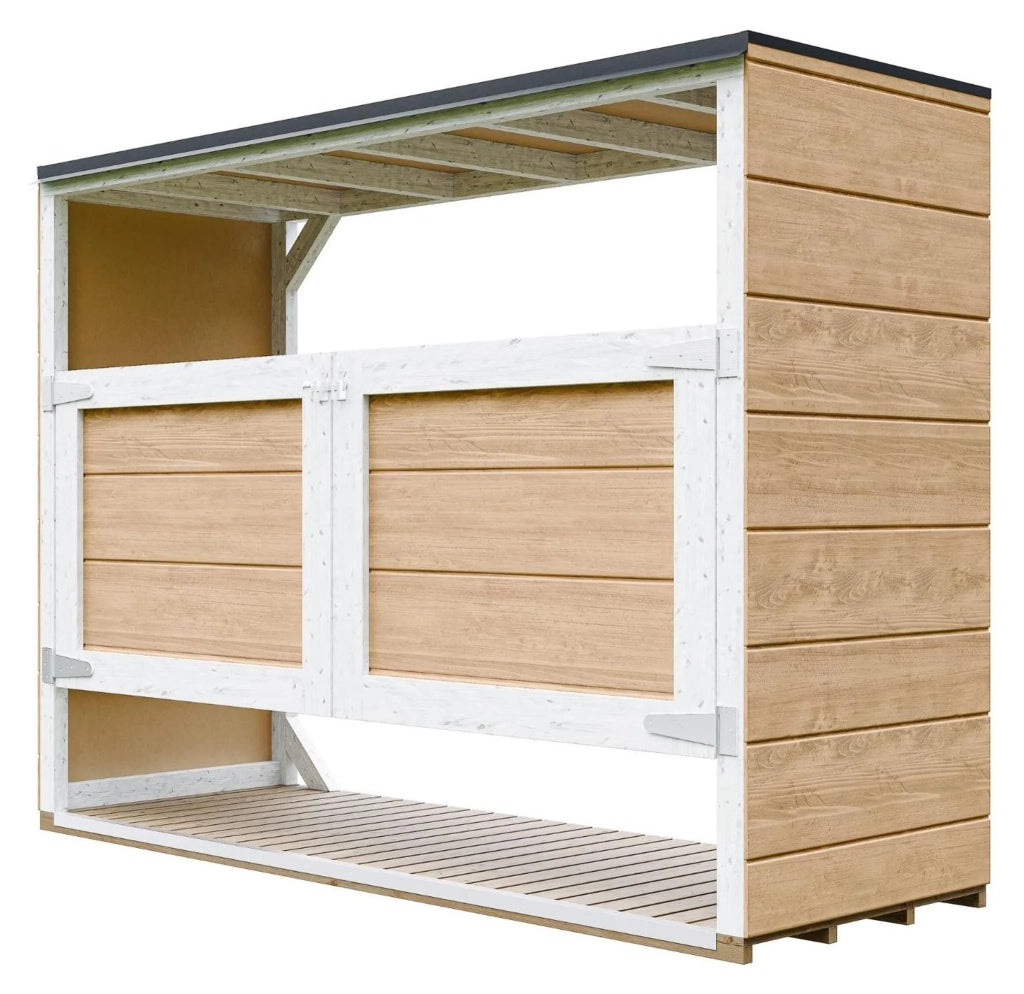 Casetta da giardino per bidoni spazzatura 3x240L - Timbela M982A-HARVEST HONEY