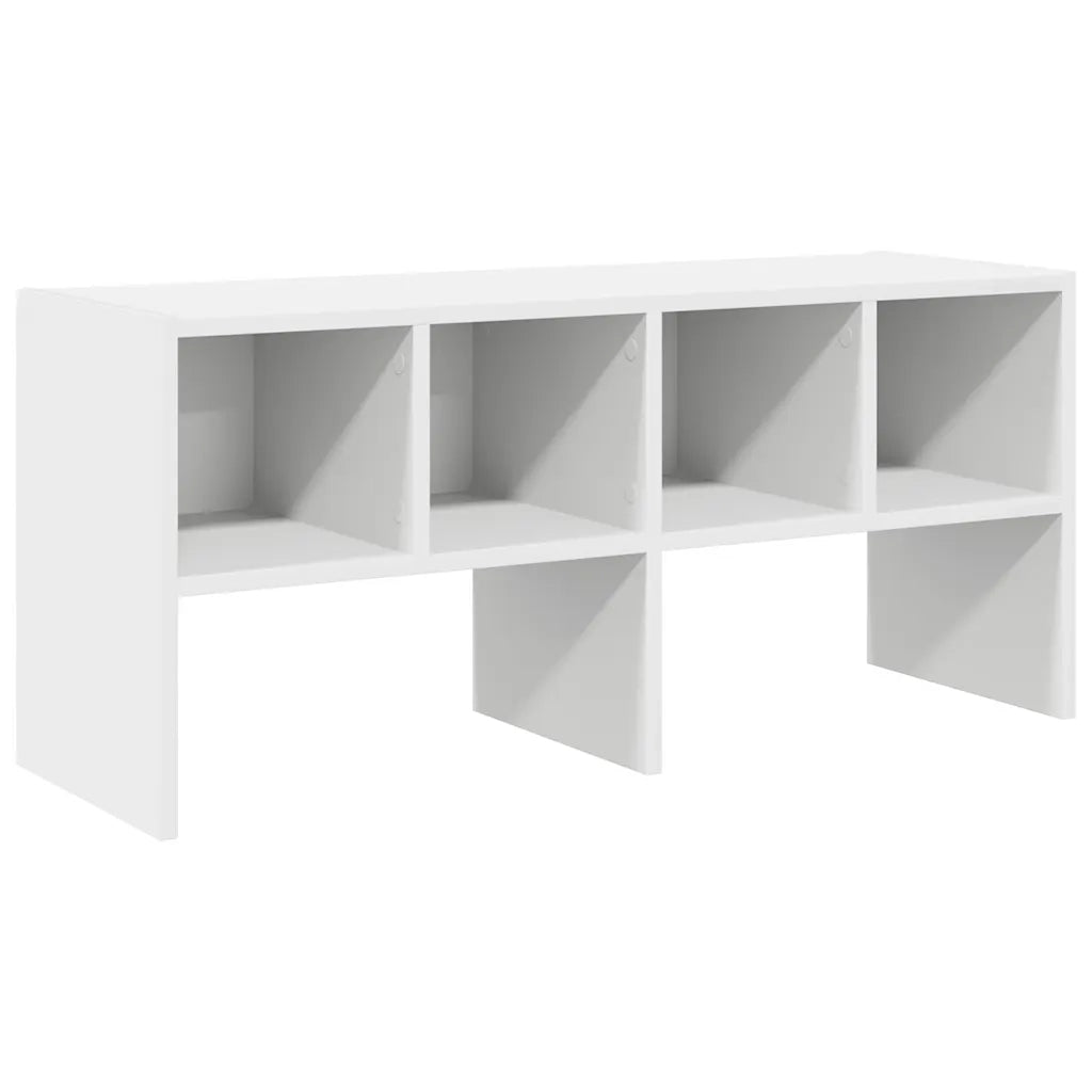 Scarpiera Impilabile-Scaffale per scarpe Bianca 89,5x30x40 cm