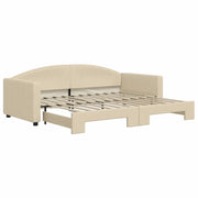 Divano letto | Sof¨¤ letto | Letto singolo Estraibile Crema 90x200 cm in Tessuto