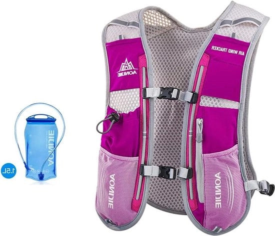 Zak da Sacco da 5L con Sistema di Irrigazione - Escursioni Alpinismo Corsa - Bicicletta Sport Outdoor con Tasca per Acqua per Uomini e Donne
