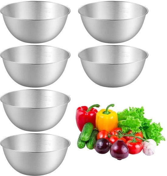 Kom da 1,2 litri - Materiale in acciaio inossidabile - Set di contenitori - Disposizione a pile - Resistenze ai detergenti per lavastoviglie - Marcature di misura - Piatto da servire