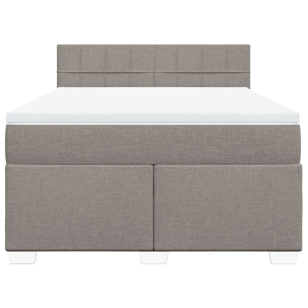 Giroletto a Molle con Materasso Tortora 160x200 cm in Tessuto