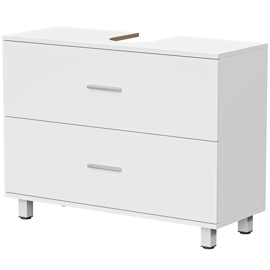 Mobiletto Sottolavabo con 2 Cassetti ¨C Minimal ¨C Bianco 80x30x60