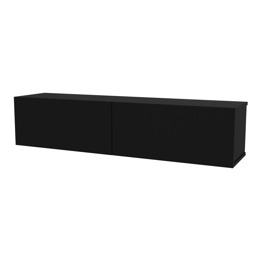 Mobile TV da Parete Nolven con 2 Ante a Ribalta 135 x 32 x 30 cm - Nero [en.casa]