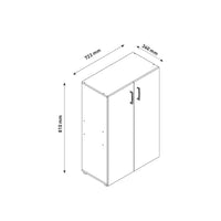Armadietto Multiuso 2 Ante 72,3x36x81 cm in Truciolare Nobilitato Bianco