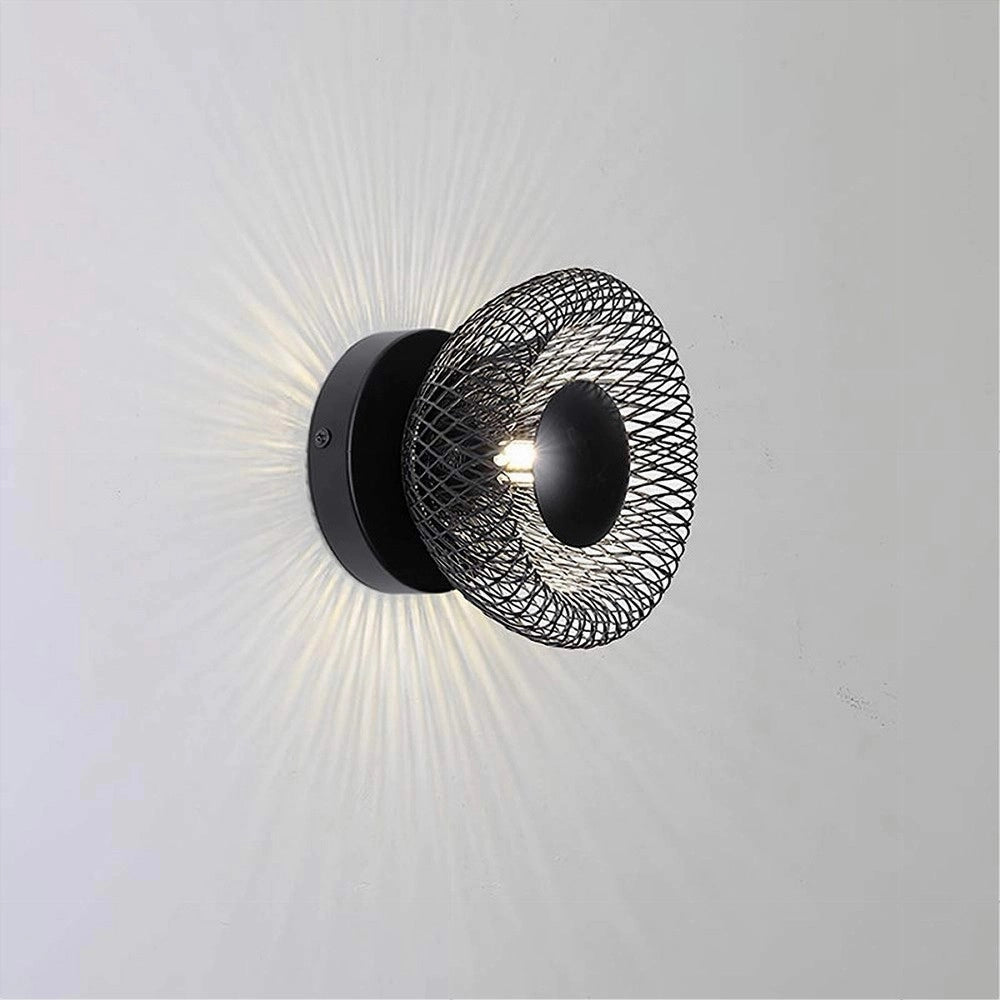 Trade Shop - Applique Da Muro Stile Industriale Lampada Decorativa In Metallo Attacco G9 Aq48 - Nero