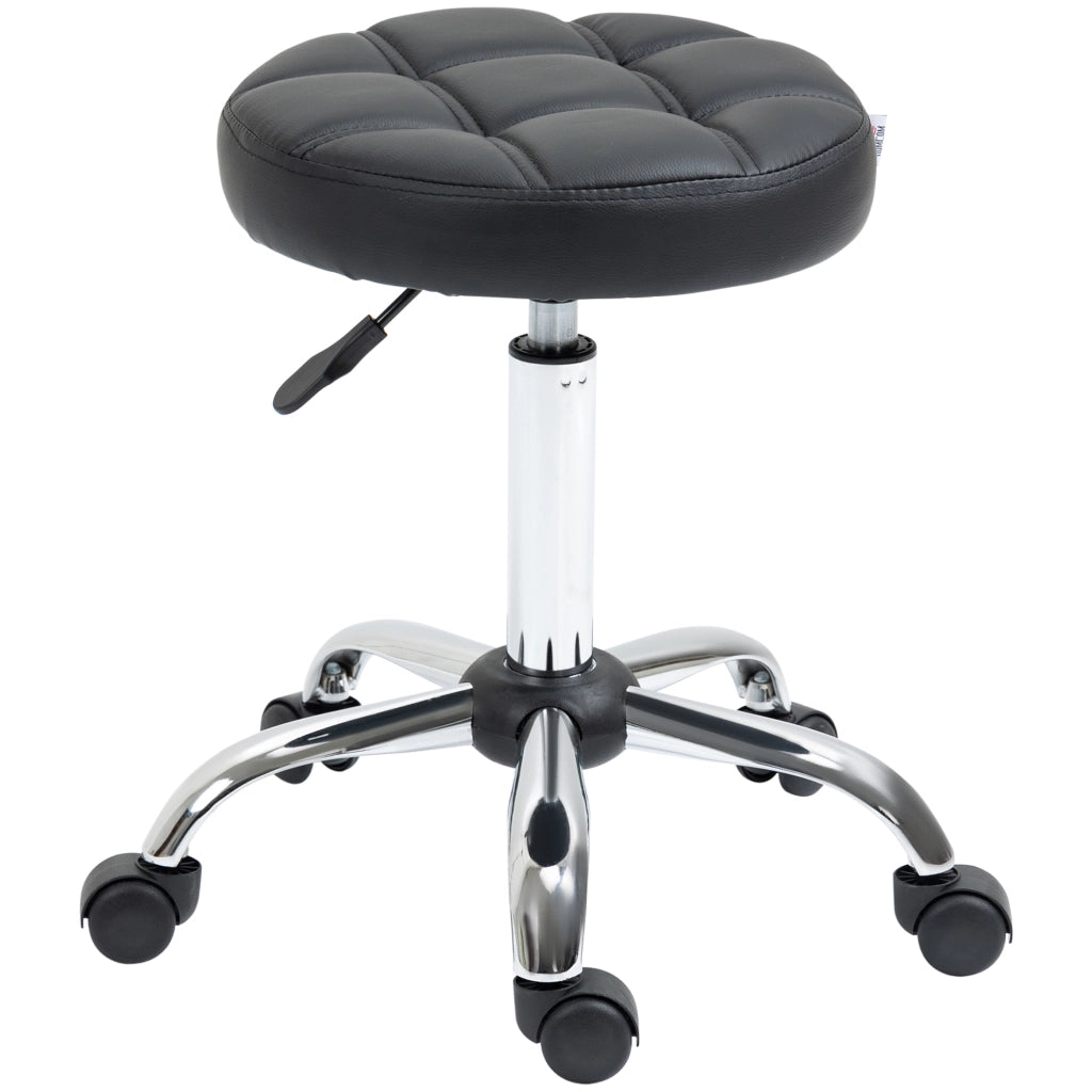 Sgabello girevole ¨C zephmum ¨C nero/argento similpelle